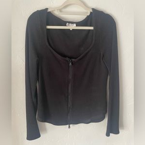 Good American Zip Up Long Sleeve